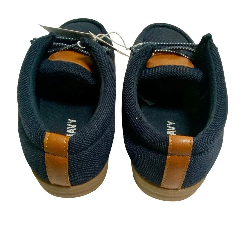 Old Navy Mens Slip-On Shoes Knit Deck Loafers 9 Comfort Casual Navy Blue New